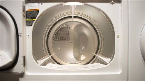 inside view of SpeedQueen commercial dryer