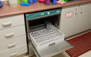 commercial dishwasher in child care centre