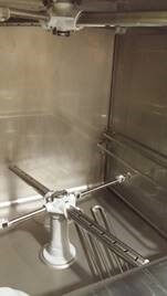 image of a commercial dishwasher after a de-scale treatment