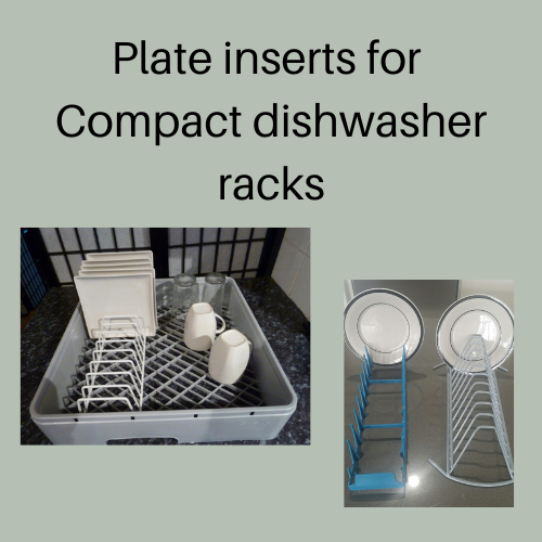 Plate inserts for compack dishwashers
