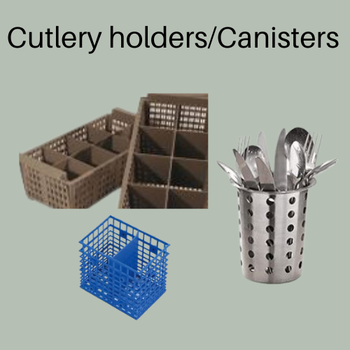 Dishwasher cutlery holders & canisters