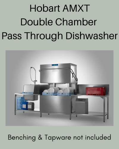 Hobart AMXT Double Chamber Pass Through Dishwasher